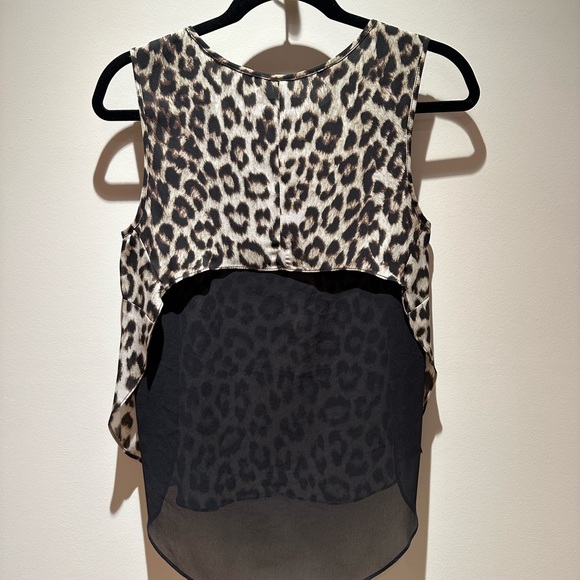 Rag & bone leopard print silk and mesh tank size xs - Picture 2 of 5